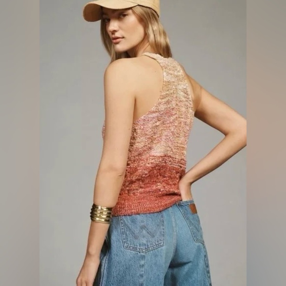 NWT Anthropologie Pilcro Cable Knit Halter Sweater $128 MSRP - Picture 3 of 12